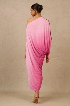 Tarun Tahiliani Pink Ombre Off Shoulder Kaftan -Divine Couture 41023tt4 4