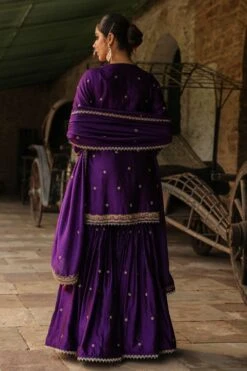 Niti Bothra Purple Zari Dori Embroidered Sharara Set -Divine Couture 41223nb40 4