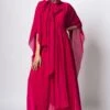 REIK Magenta Sevile Kaftan And Noir Jumpsuit -Divine Couture 412rpf3 2