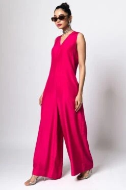 REIK Magenta Sevile Kaftan And Noir Jumpsuit -Divine Couture 412rpf3 5