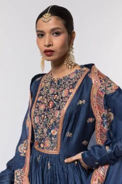 Petticoat Lane By Divya Navy Blue Embroidered Sharara Set With Cape 10 Petticoat Lane By Divya Navy Blue Embroidered Sharara Set With Cape -Divine Couture 43pett1 4