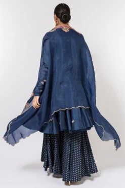 Petticoat Lane By Divya Navy Blue Embroidered Sharara Set With Cape 11 Petticoat Lane By Divya Navy Blue Embroidered Sharara Set With Cape -Divine Couture 43pett1 5