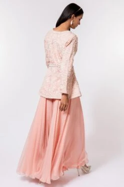 Devika Bhayana Pink Embroidered Peplum & Sharara Set -Divine Couture 44db1 5