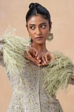 Ridhi Mehra Mint Green Embellished Peplum & Sharara Set -Divine Couture 4723rm2 4