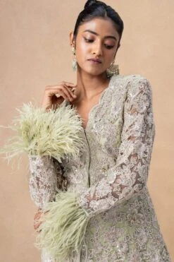 Ridhi Mehra Mint Green Embellished Peplum & Sharara Set -Divine Couture 4723rm2 5