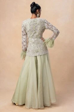 Ridhi Mehra Mint Green Embellished Peplum & Sharara Set -Divine Couture 4723rm2 6