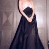 Gauri & Nainika Black Flared Strapless Gown -Divine Couture 498466 1