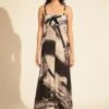 Nikita Mhaisalkar Black & White Stroke Print Jumpsuit -Divine Couture 51223nmw1 1