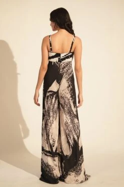 Nikita Mhaisalkar Black & White Stroke Print Jumpsuit 9 Nikita Mhaisalkar Black & White Stroke Print Jumpsuit -Divine Couture 51223nmw1 4