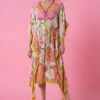 Siddhartha Bansal Vibrant Yellow-blue Floral Printed Kaftan -Divine Couture 5124sb20 1