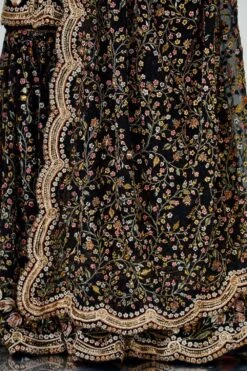 Nakul Sen Black Floral Embroidered Sharara Set -Divine Couture 541 5