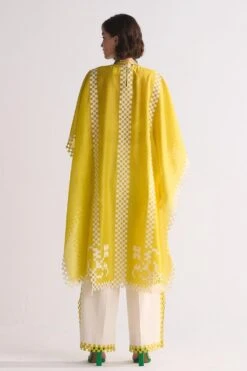 Ikai Yellow Cutwork & Appliqued Kaftan 11 Ikai Yellow Cutwork & Appliqued Kaftan -Divine Couture 5823iai76 5