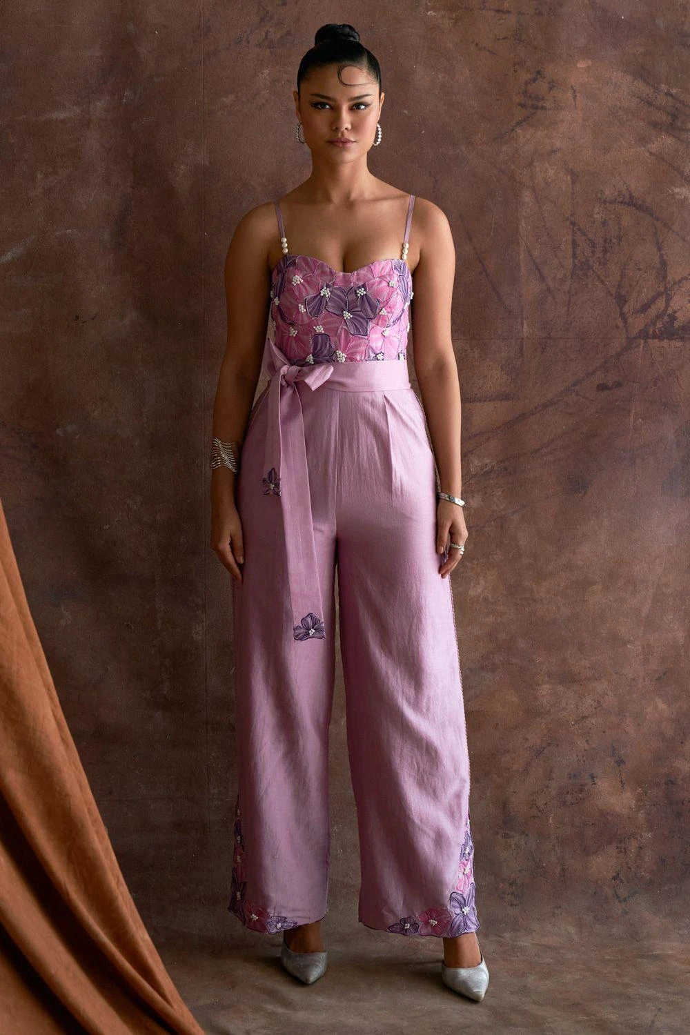 Sakshi Khetterpal Roseate Chanderi Corset Jumpsuit 3 Sakshi Khetterpal Roseate Chanderi Corset Jumpsuit