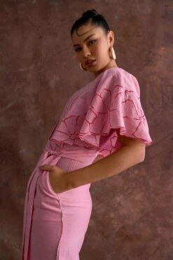 Sakshi Khetterpal Cherry Blossom Chanderi Jumpsuit -Divine Couture 6124sk51 6