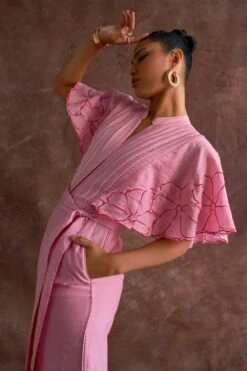 Sakshi Khetterpal Cherry Blossom Chanderi Jumpsuit -Divine Couture 6124sk51 7