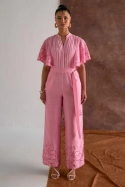 Sakshi Khetterpal Cherry Blossom Chanderi Jumpsuit -Divine Couture 6124sk51 8