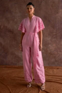 Sakshi Khetterpal Garden Inspired Chanderi Jumpsuit