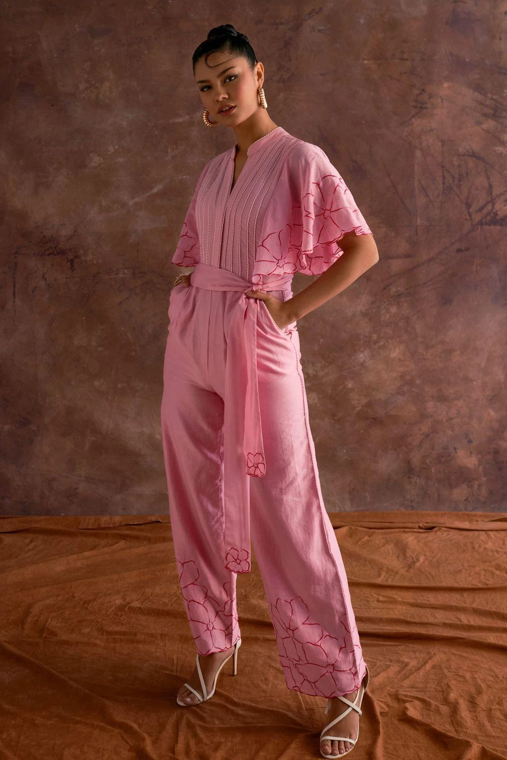 Sakshi Khetterpal Garden Inspired Chanderi Jumpsuit 4 Sakshi Khetterpal Garden Inspired Chanderi Jumpsuit - Image 2