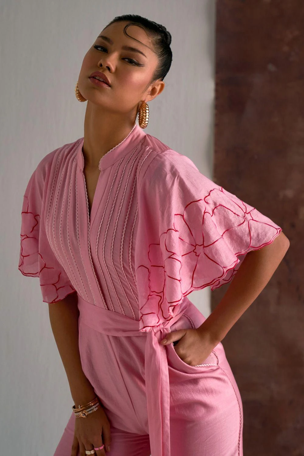 Sakshi Khetterpal Garden Inspired Chanderi Jumpsuit 5 Sakshi Khetterpal Garden Inspired Chanderi Jumpsuit - Image 3