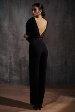 Anjali Kanwar Black Embellished & Pleated Jumpsuit -Divine Couture 6423akf21 5