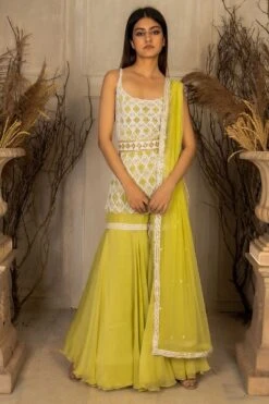 Ritika Mirchandani Yellow Embroidered Sharara Set