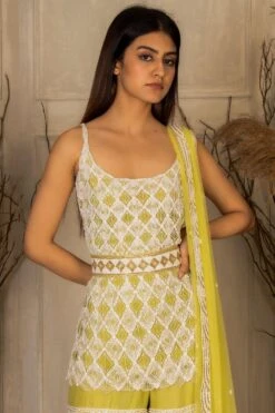 Ritika Mirchandani Yellow Embroidered Sharara Set -Divine Couture 67rm6 4