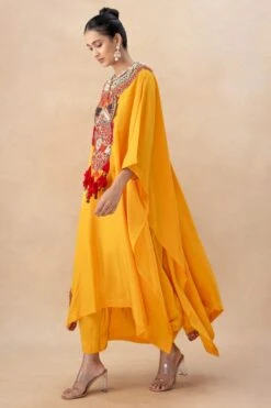 Anamika Khanna Yellow Embellished Kaftan Set -Divine Couture 6923ak5 3