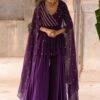 Deep Thee Aubergine Embellished Sharara Set -Divine Couture 71023dt4 1