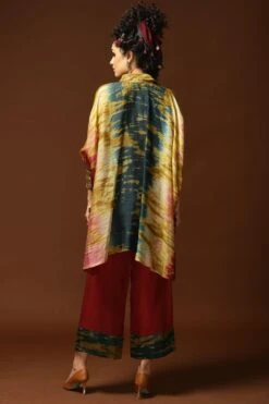 CAPISVIRLEO Multi-coloured Silk Kaftan Set -Divine Couture 71cap42 5