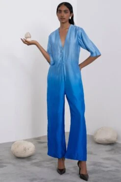 Corpora Studio Blue Ombre Boxy Jumpsuit