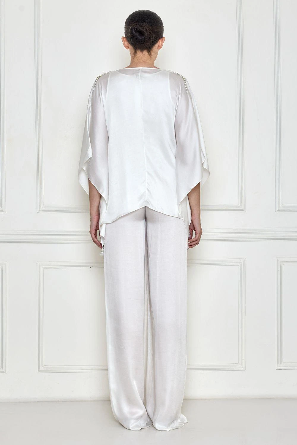 Dilnaz Frost White Kaftan & Jumpsuit 5 Dilnaz Frost White Kaftan & Jumpsuit - Image 3