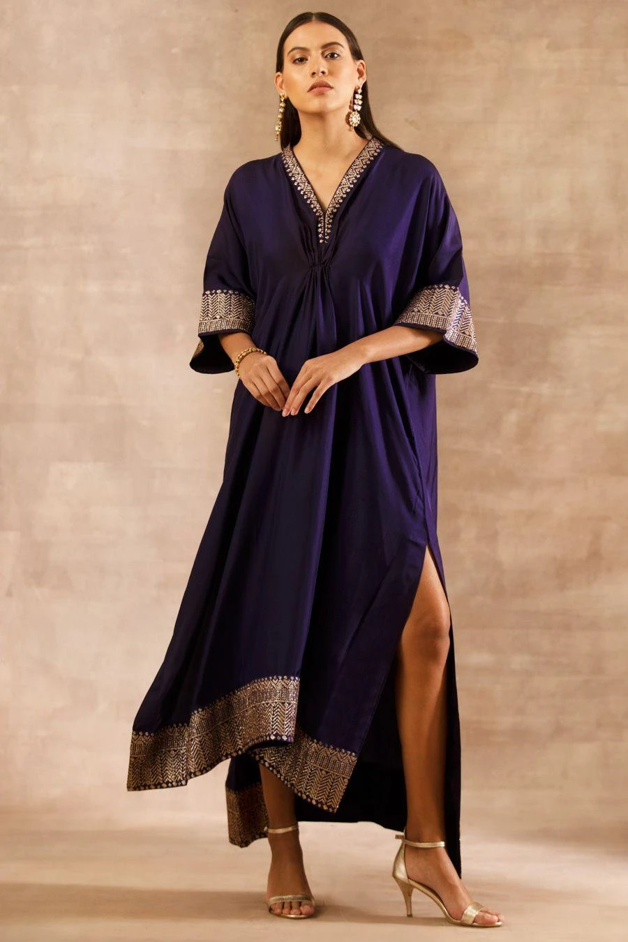 Jayanti Reddy Purple Embellished Kaftan 4 Jayanti Reddy Purple Embellished Kaftan - Image 2