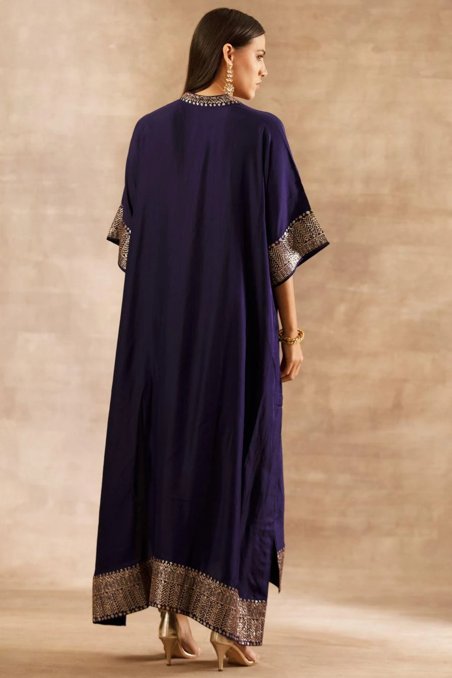 Jayanti Reddy Purple Embellished Kaftan 5 Jayanti Reddy Purple Embellished Kaftan - Image 3