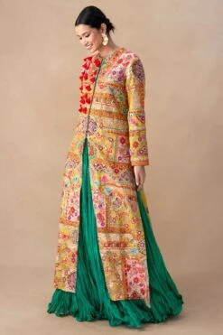 Debyani Mustard Embellished Jacket Set -Divine Couture 8823di6 2