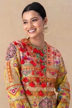 Debyani Mustard Embellished Jacket Set -Divine Couture 8823di6 4