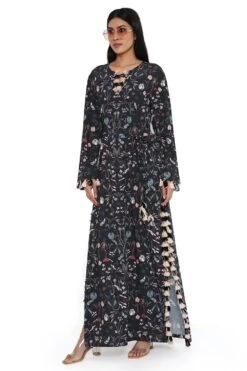 PS Pret By Payal Singhal Black Forest Printed Beyza Kaftan 9 PS Pret By Payal Singhal Black Forest Printed Beyza Kaftan -Divine Couture 8923ps18 3