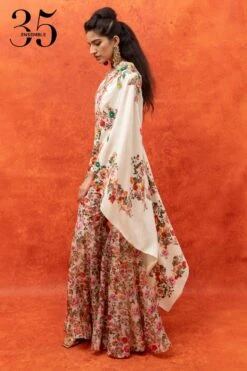 Anamika Khanna Floral Printed Drape And Sharara Set -Divine Couture 911ak22 3