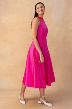 Bodice Hot Pink Halter Neck Dress 9 Bodice Hot Pink Halter Neck Dress -Divine Couture 9823be3 3