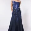 Amit Aggarwal Navy Blue Structured Gown -Divine Couture aarts21032 1