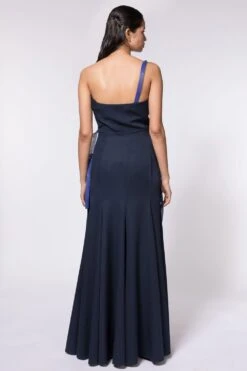 Amit Aggarwal Navy Blue Structured Gown -Divine Couture aarts21032 5