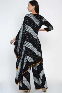 Twenty Nine Bandhani Draped Cape Set -Divine Couture act125sb 5