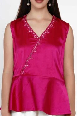 Twenty Nine Bandhani Cape Set With Mirrorwork Top -Divine Couture act129b 5