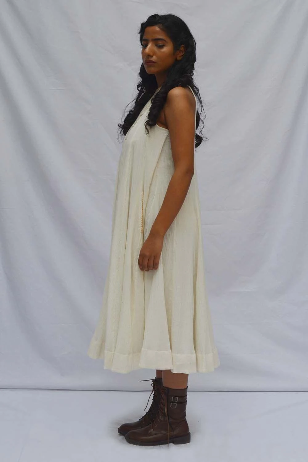 Ahmev Side Placket Crinkled Dress 4 Ahmev Side Placket Crinkled Dress - Image 2