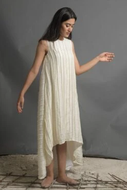 Ahmev High Low Corded Dress