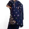 Anamika Khanna Blue Embroidered Kaftan Set 1 Anamika Khanna Blue Embroidered Kaftan Set -Divine Couture ak090912 1