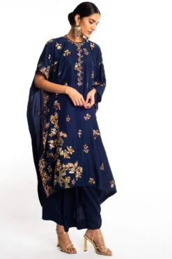 Anamika Khanna Blue Embroidered Kaftan Set -Divine Couture ak090912 3