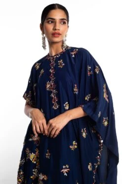 Anamika Khanna Blue Embroidered Kaftan Set -Divine Couture ak090912 4