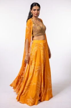 Arpita Mehta Poppy Printed Cape Set -Divine Couture arm3 3