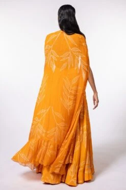 Arpita Mehta Poppy Printed Cape Set -Divine Couture arm3 4