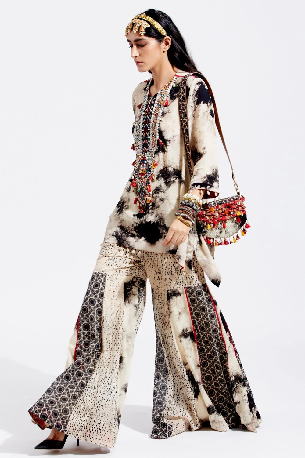 Aseem Kapoor Tie & Dye Mitra Kurta & Sharara Set 5 Aseem Kapoor Tie & Dye Mitra Kurta & Sharara Set - Image 3